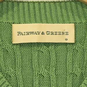 Fairway & Greene Green Cable Knit Sweater Vest